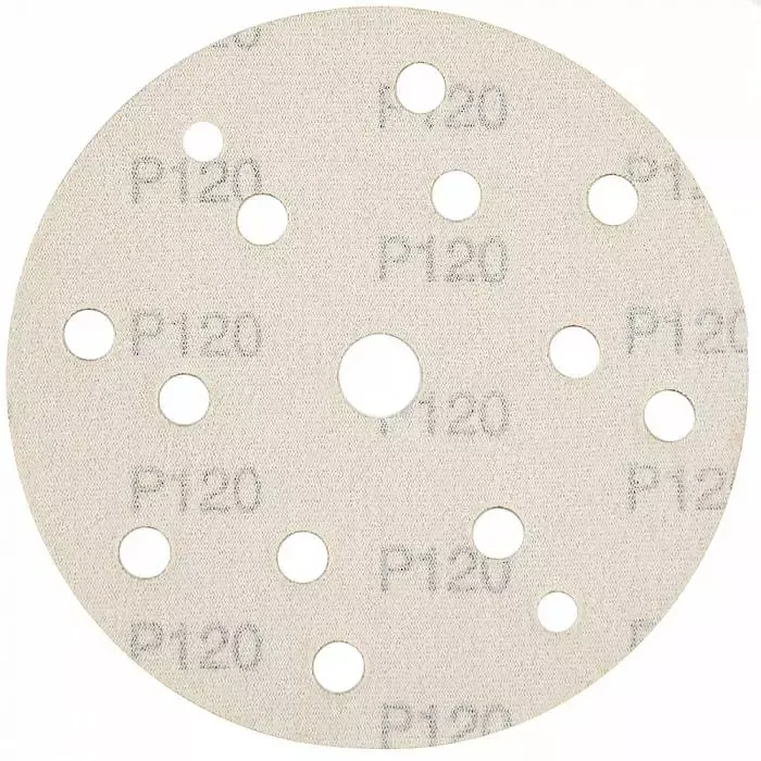 Абразив на бумажной основе Schtaer 255Abrasive paper 15 отв D=150 Р120 набор 10 шт для шлифовки