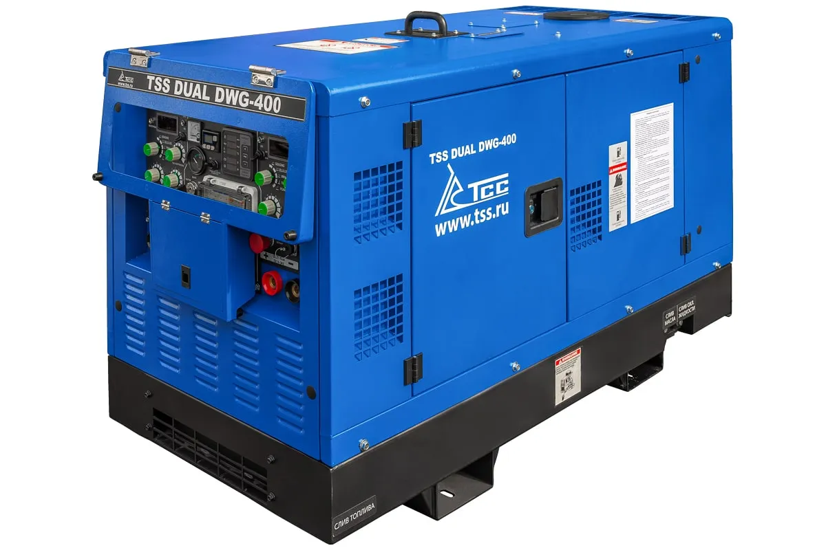 Генератор сварочный дизельный двухпостовой TSS DUAL DWG-400 для строительных и монтажных работ