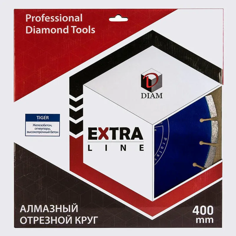 Диск алмазный 400x3.0x12x25.4 по железобетону Extra Line DIAM Tiger