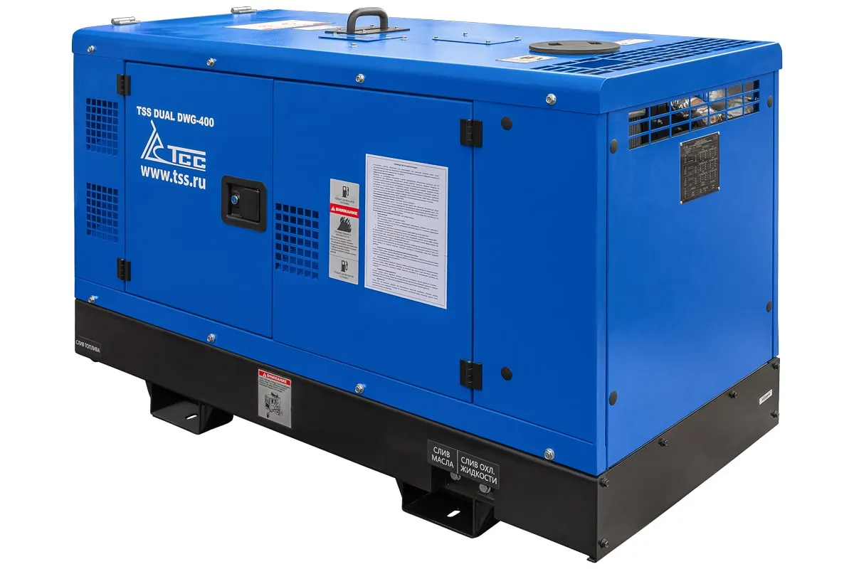 Генератор сварочный дизельный двухпостовой TSS DUAL DWG-400 для строительных и монтажных работ