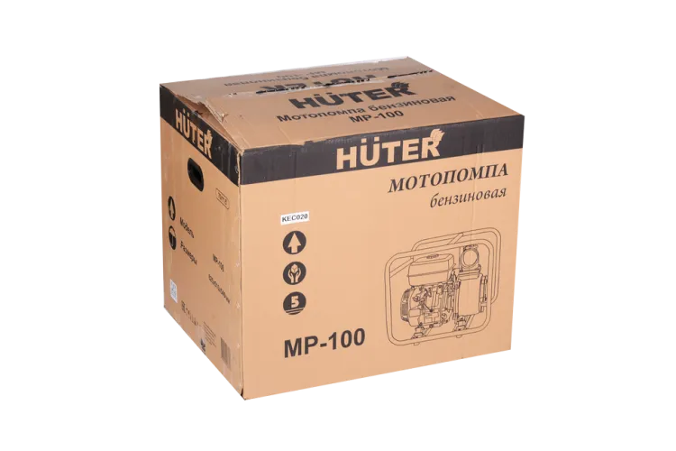 Мотопомпа бензиновая HUTER MP-100