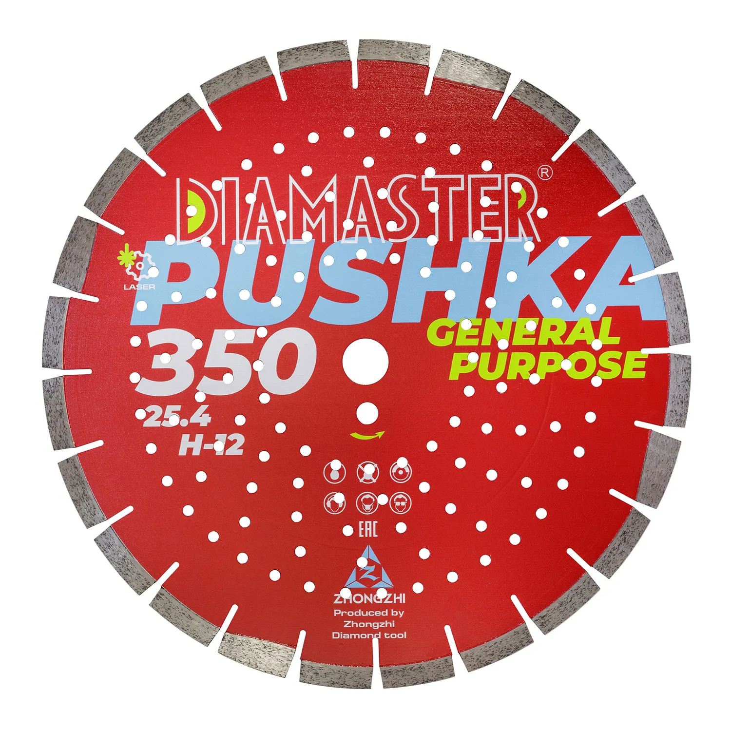 Сегментный диск DIAMASTER PUSHKA GP 35025,424z универсал резка бетона