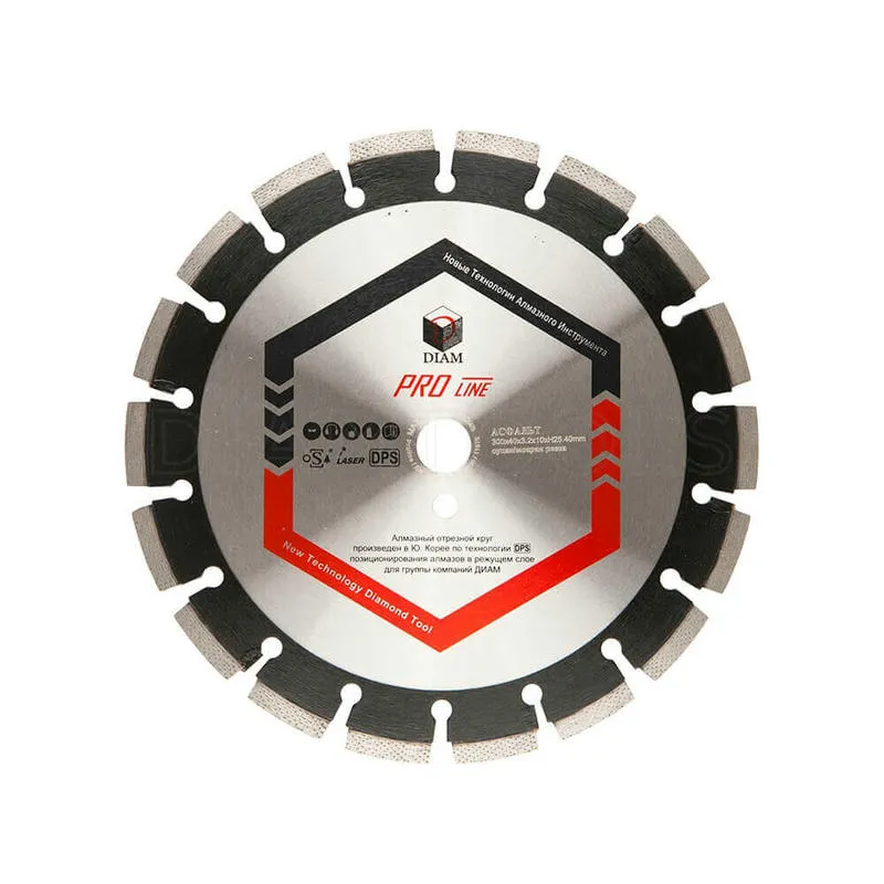 Диск алмазный 300x3.2x10x25.4 по асфальту Pro Line DIAM