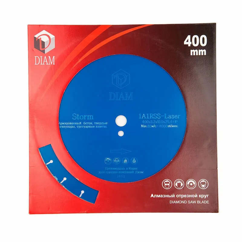 Диск алмазный 400x3.2x10x25.4 Storm армированный бетон DIAM