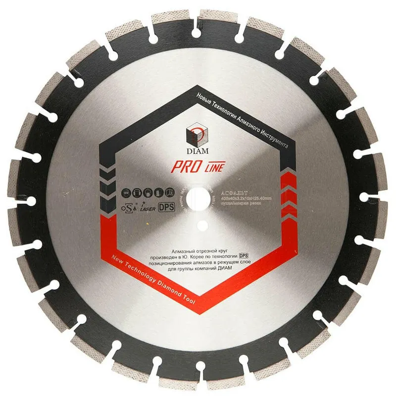 Диск алмазный 400x3.2x10x25.4 по асфальту Pro Line DIAM