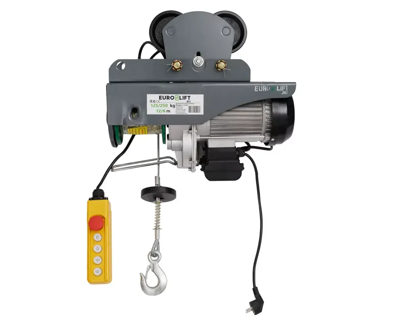 Передвижная лебедка электрическая KX 250 г/п 125/250 кг, в/п 12/6 м «EURO-LIFT»