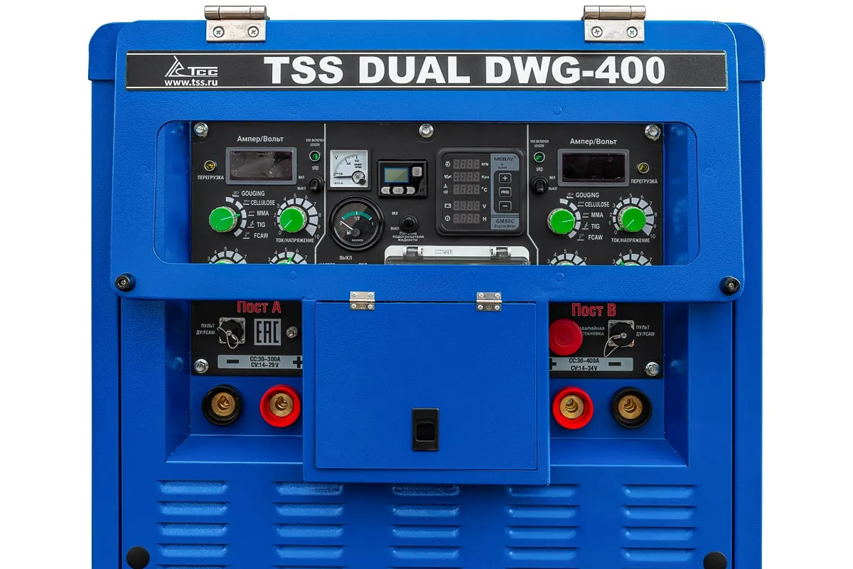 Генератор сварочный дизельный двухпостовой TSS DUAL DWG-400 для строительных и монтажных работ