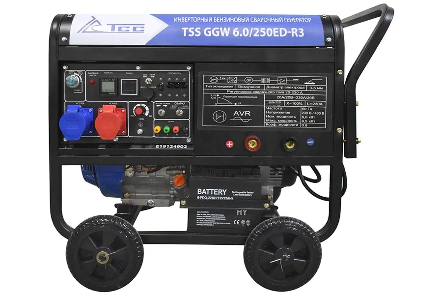 Генератор сварочный инверторный бензиновый TSS GGW 6.0/250ED-R3 для профессиональных сварочных задач