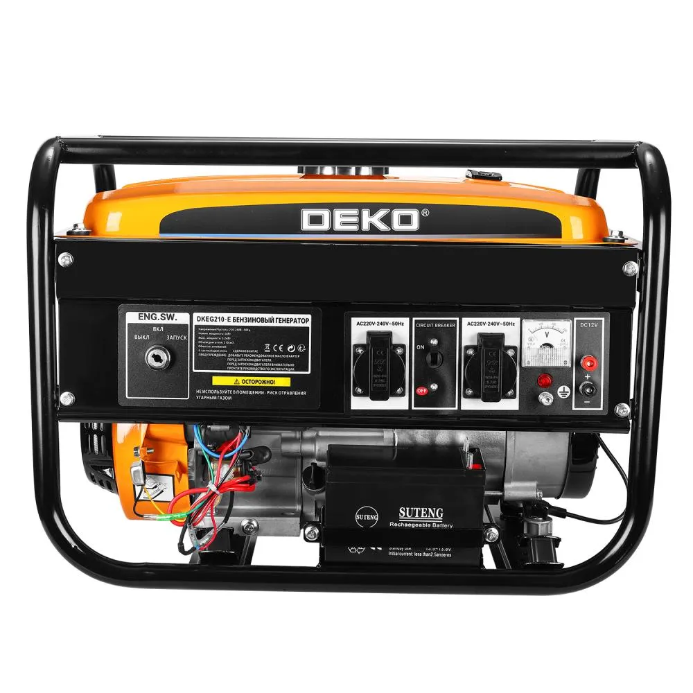 Бензиновый генератор DKEG210-E, 3,2 кВт, электростартер "DEKO"