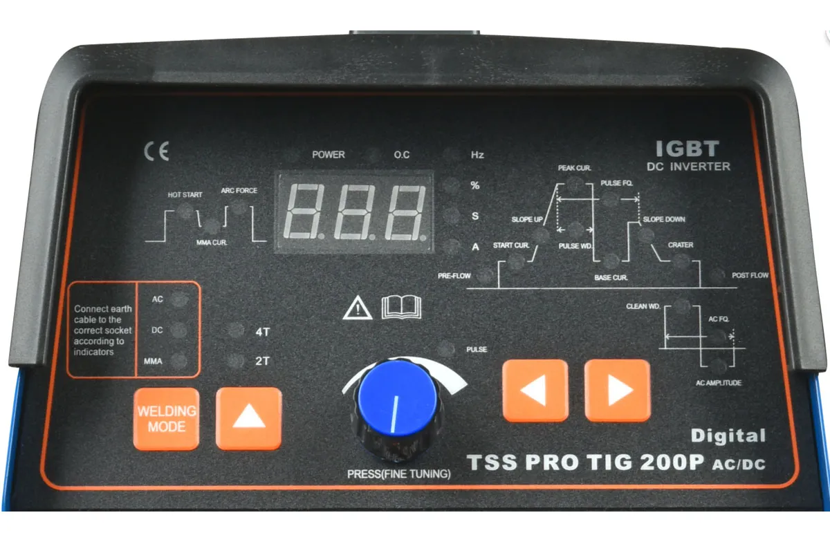 Аппарат сварки TIG алюминия TSS PRO TIG/MMA 200P AC/DC Digital для аргонодуговой сварки