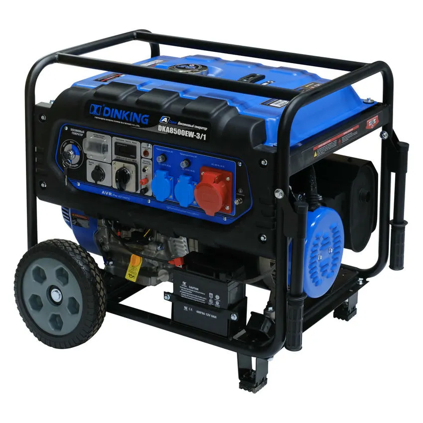 Генератор бензиновый Dinking DKA8500EW-3/1 (8,5кВт,230/400 В, электростартер, 17лс, колёса, АВР) (ГЕН022)