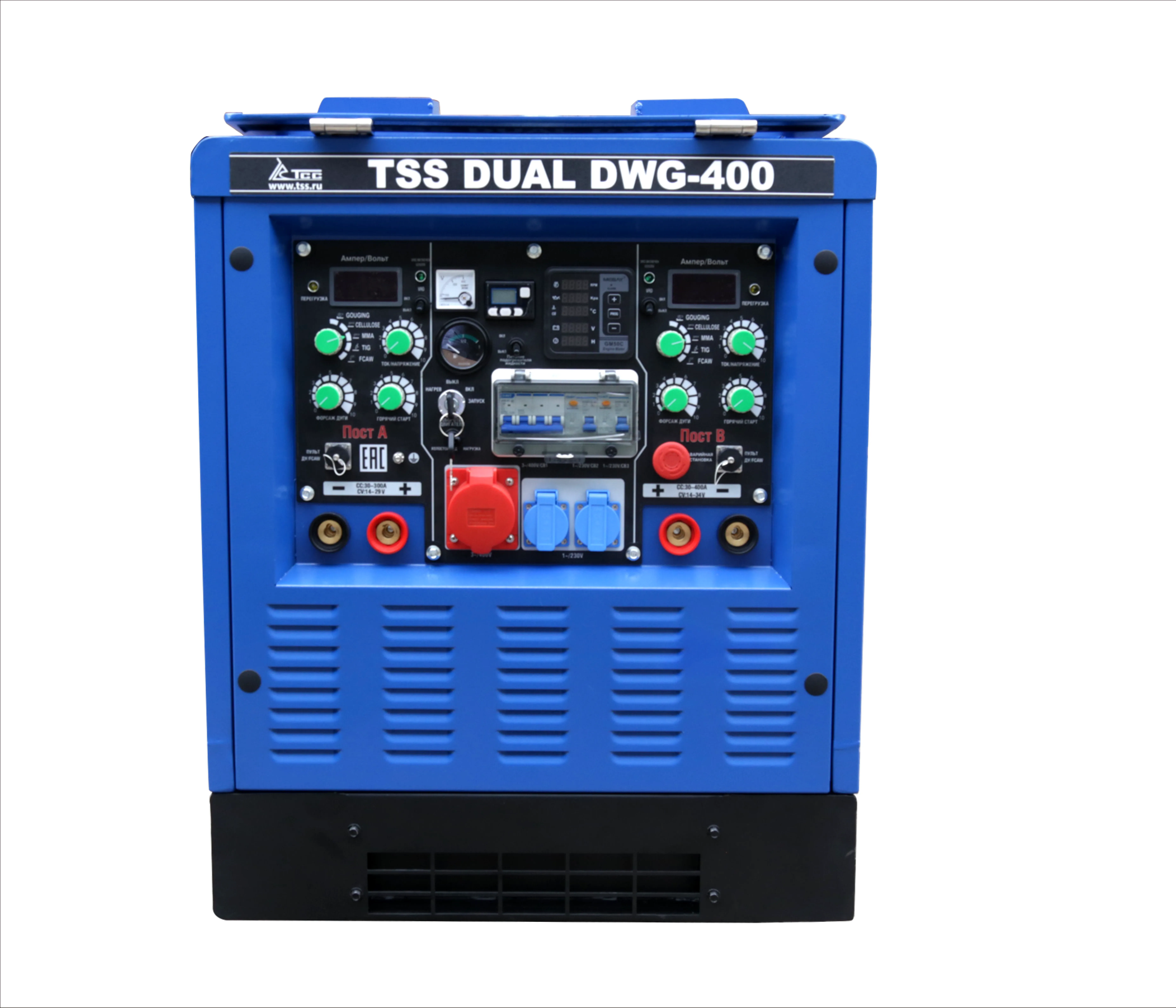 Генератор сварочный дизельный двухпостовой TSS DUAL DWG-400 для строительных и монтажных работ
