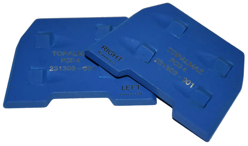 Пад для фрезеровки бетона и шлифовки (Евро) "Коготь" PCD TOPALMAZ, правый картинка