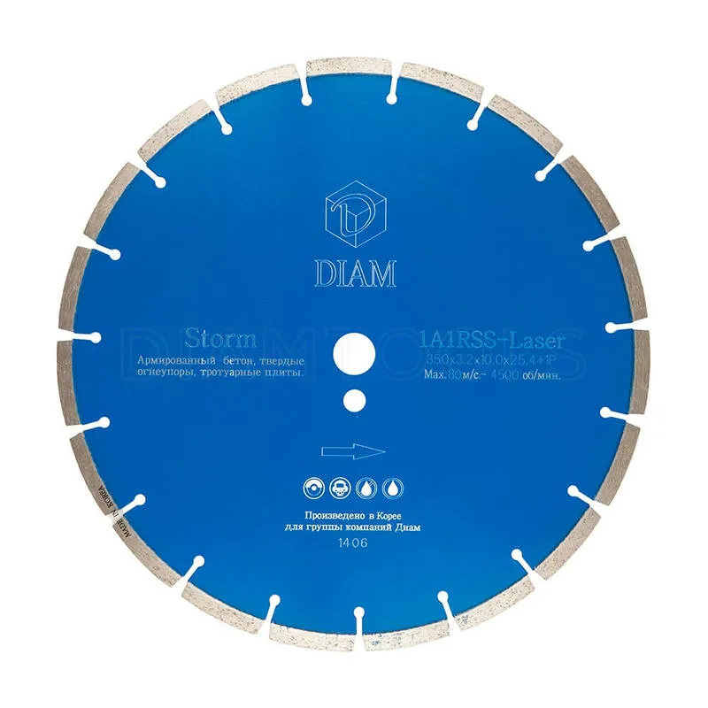 Диск алмазный 350x3.2x10x25.4 Storm армированный бетон DIAM