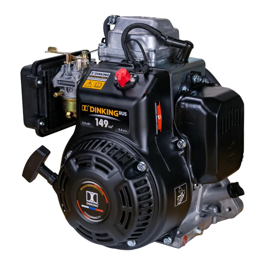 Двигатель Dinking DK165F/P (4.4 лс, вал тип S, ручной стартер, датчик масла) (ДВИ103)