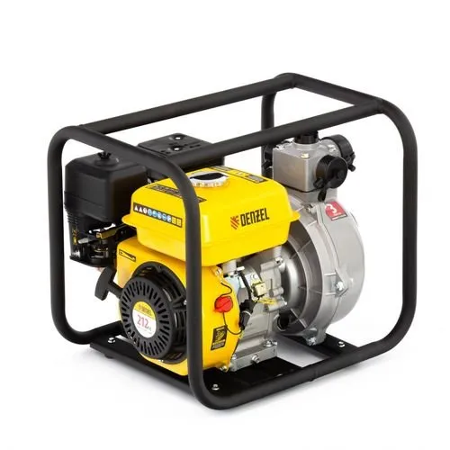 Высоконапорная бензиновая мотопомпа PX-50H, 7 л.с, 2", 600 л/мин, глубина 8 м, напор 65 м Denzel