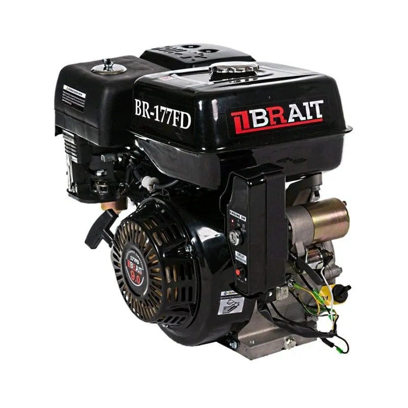 Бензиновый двигатель BRAIT-275PE (177FD) мощность 9 л.с.  d- шкива 25 мм