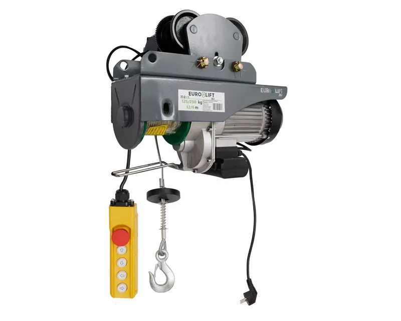 Передвижная лебедка электрическая KX 250 г/п 125/250 кг, в/п 12/6 м «EURO-LIFT»