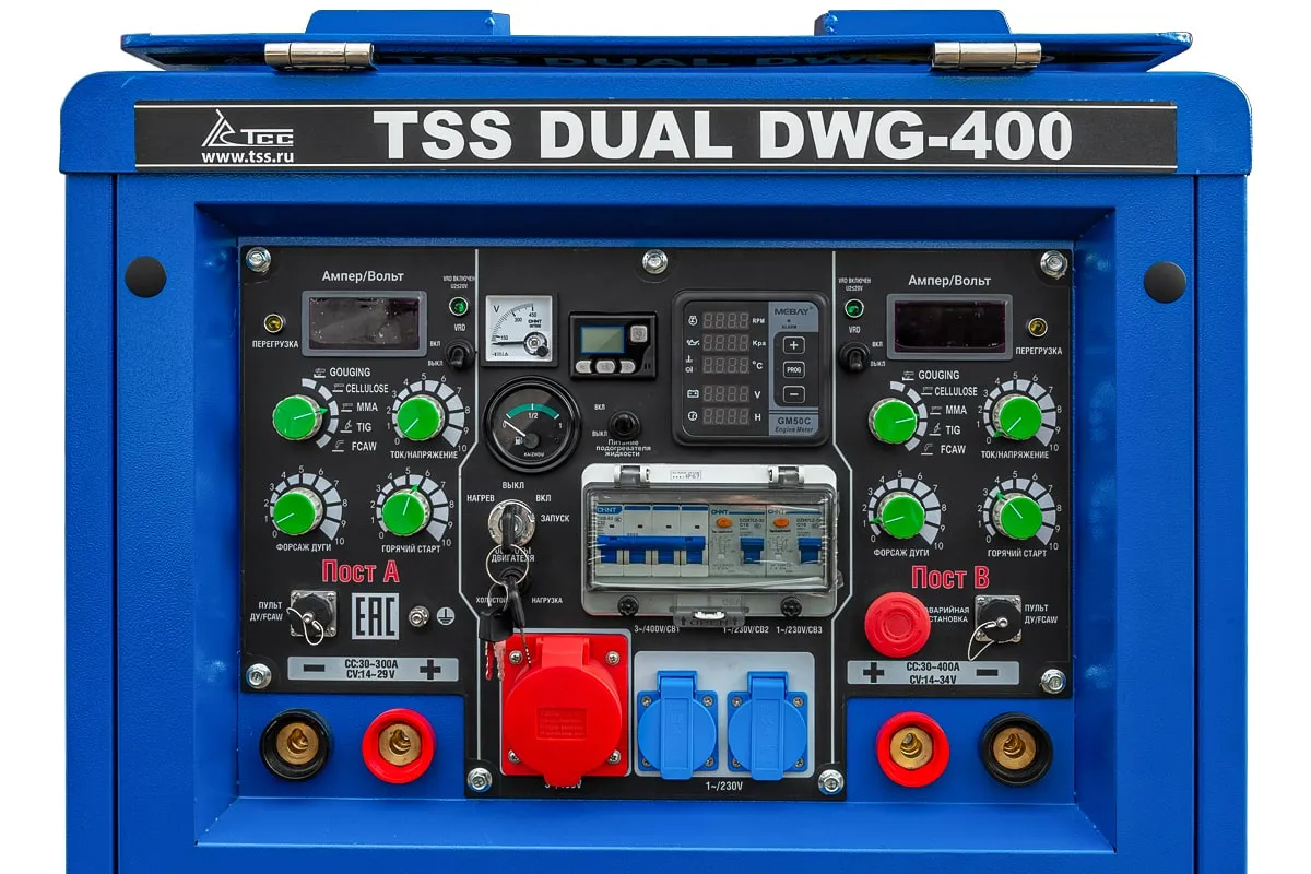 Генератор сварочный дизельный двухпостовой TSS DUAL DWG-400 для строительных и монтажных работ