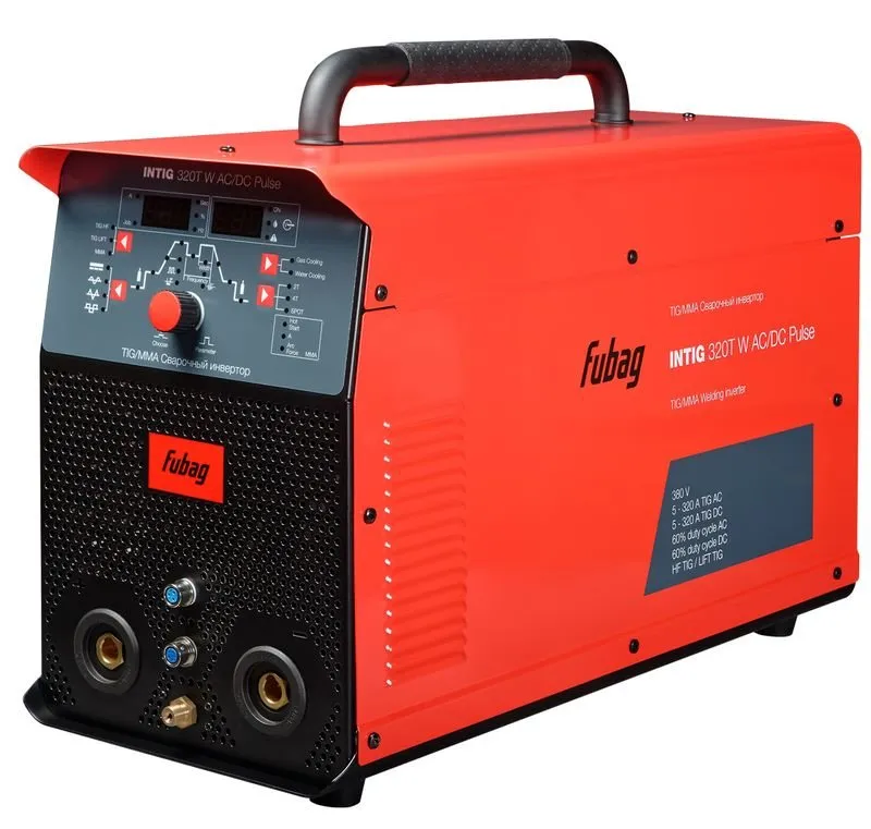 Сварочный инвертор INTIG 320 T W AC/DC PULSE (31455) с горелкой FB TIG 18 5P 4m (38463), модулем охлаждения и тележкой FUBAG