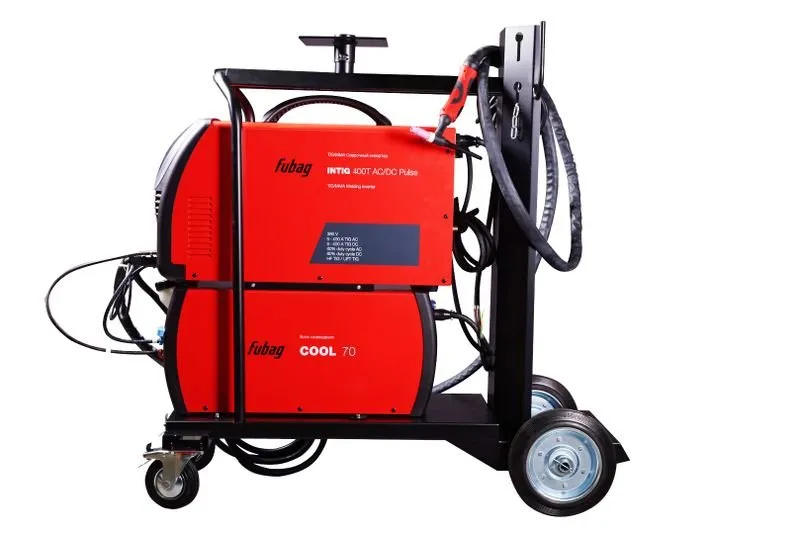 Инверторный сварочный аппарат INTIG 400 T AC/DC PULSE аргонадувной (горелка FB TIG 18 5P 4m + блок жидкостного охлаждения Cool 70 + тележка) FUBAG