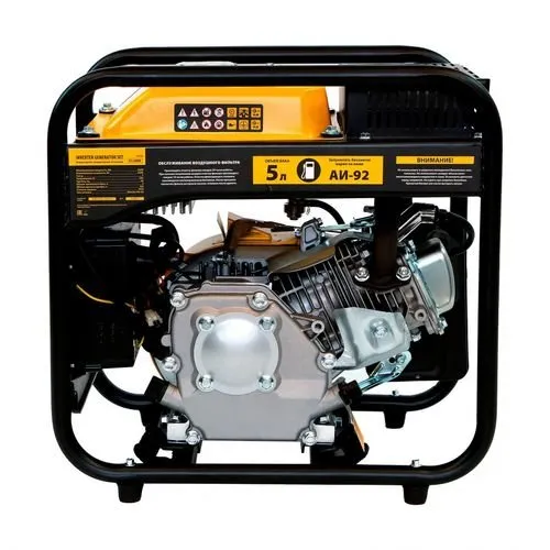 Инверторный генератор GT-1200iS, 1.2 кВт, 230 В, бак 2.4 л, закрытый корпус, ручной старт Denzel