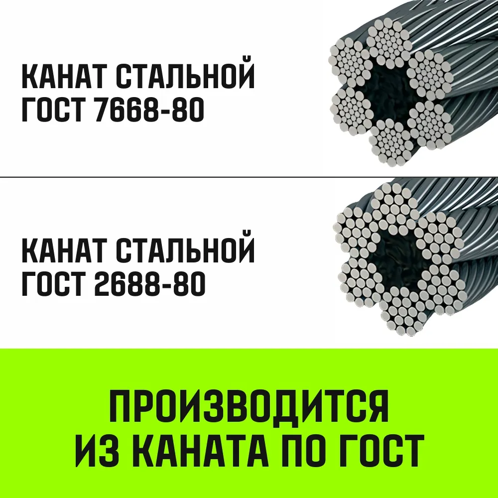Канатный строп HITCH 1СК-3,20/3000 заплет одноветвевой 1СК заплет SZ081060