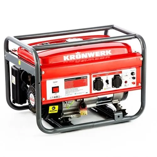 Бензиновый генератор LK 2500, 2.2 кВт, 230 В, бак 15 л, ручной старт Kronwerk