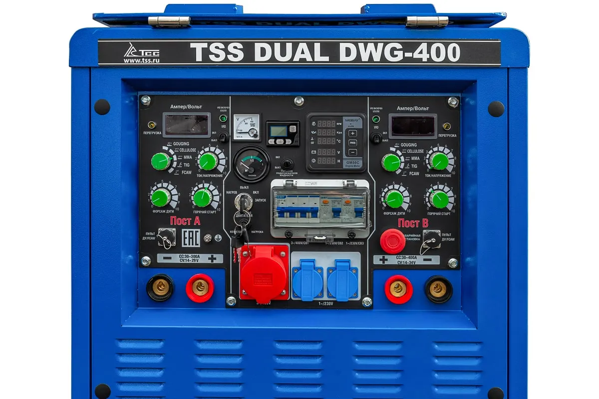 Генератор сварочный дизельный двухпостовой TSS DUAL DWG-400 для строительных и монтажных работ